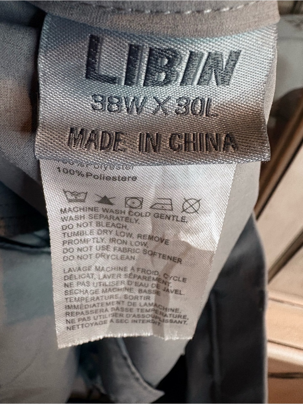Libin Men's Gray Chino Pants — Classic Straight Fit